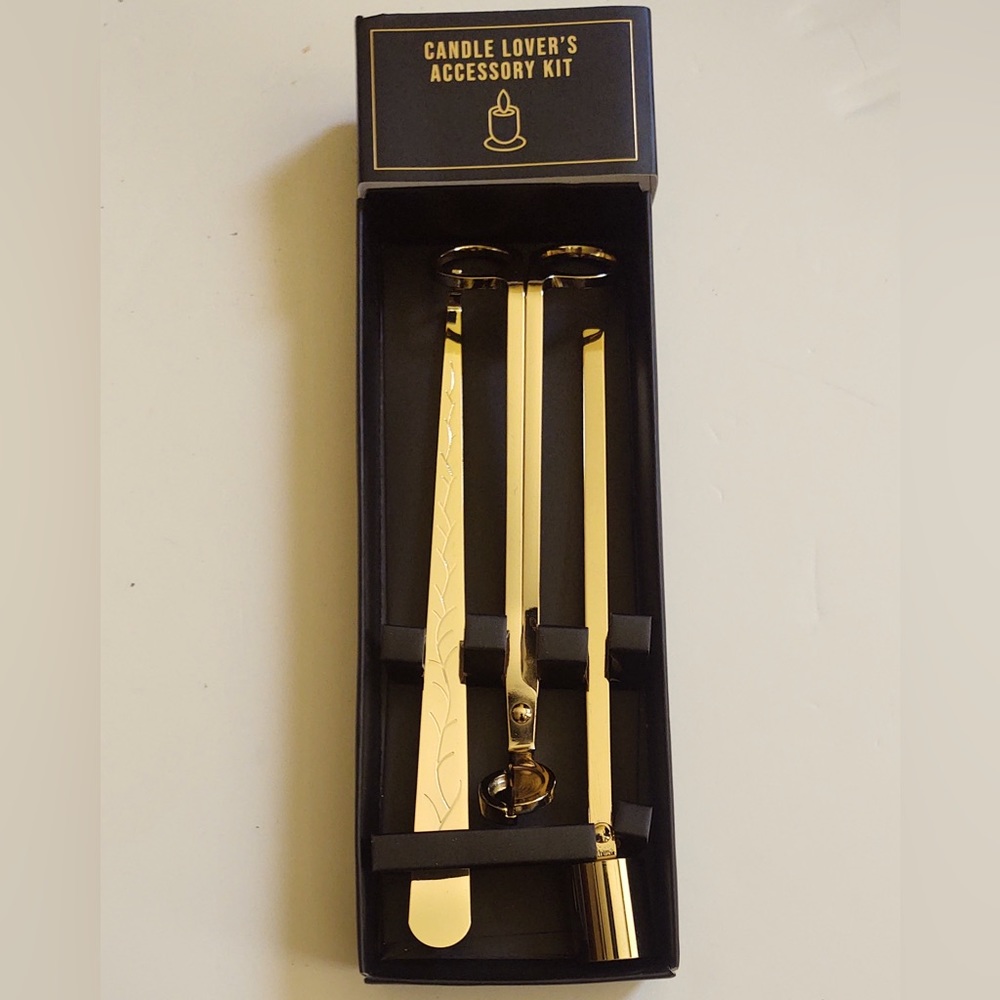 🎁Lyght Candle Co. Candle Lover’s Accessory Kit - Gold Tone  - 3 Pieces